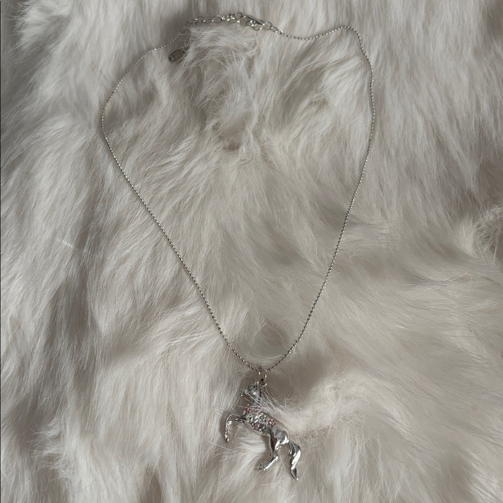 Silver Horse Pendant Necklace